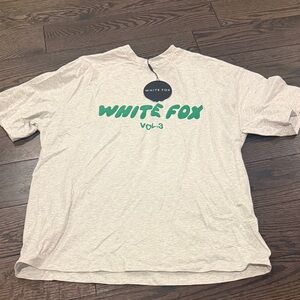 NWT White fox oversized T shirt